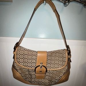 Coach SoHo Shoulder Purse Signature Logo